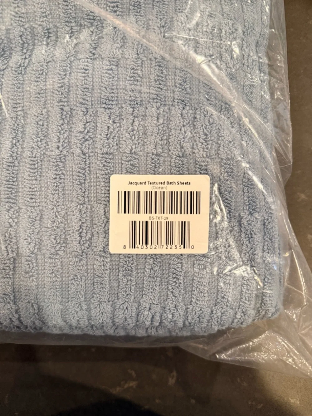 Brooklinen | Jacquard Textured Bath Sheets - Ocean Blue